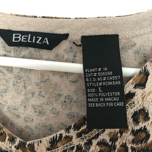 3/$10 Beliza Cheetah Print V-Neck Crop Top Large L - Picture 6 of 8